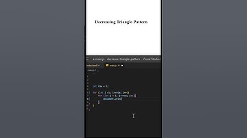 Decreasing triangle pattern html css JavaScript