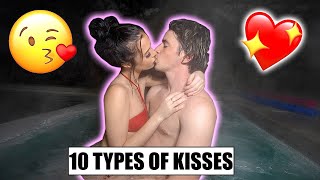 10 Types of Kisses with Girlfriend in Hot Tub (Kissing Tutorial)