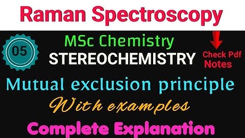 Mutual Exclusion principle #Complete Explanation • MSc Raman Spectroscopy•@itschemistrytime