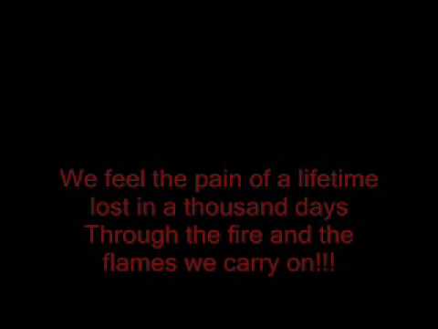 Through Fire And Flames Lyrics Youtube