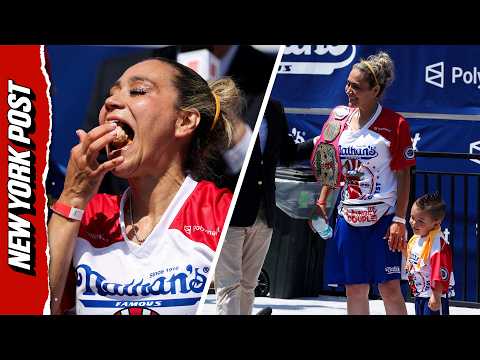 Miki Sudo CRUSHES Gut-Busting 38.75 Hot Dogs to Win 4th of July Nathan’s Hot Dog Eating Contest
