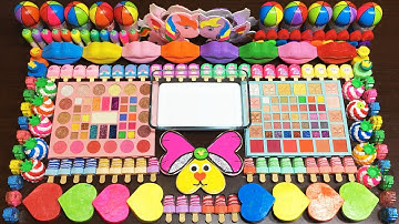 SATISFYING WITH CLAY & GLITTER ! Mixing Random Things Into Glossy Slime #1111