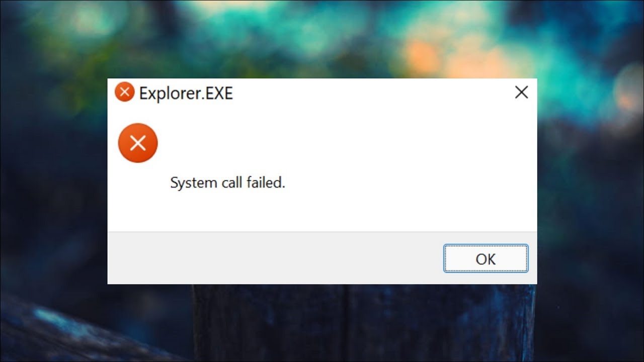Fix explorer.exe system call failed error in windows 11 / 10 - YouTube