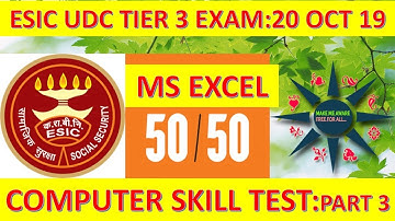 esic udc tier3 ms excel