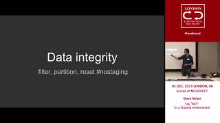 December 2015 Lightning Talks - Dave Nolan: Say “NO!” to a Staging environment | LondonCD meetup
