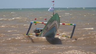 Fiber Boat, Putri Utama, Passing Very Hard Storm at Plawangan Puger