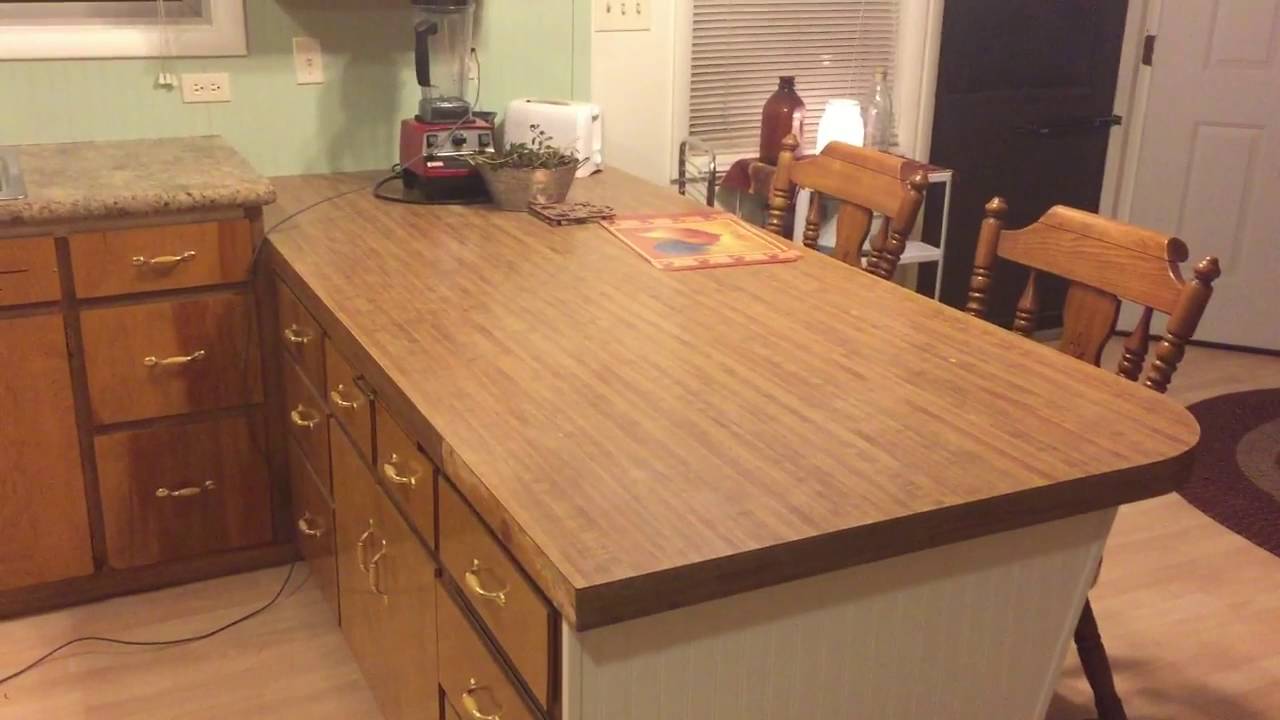 Kitchen Counter Top #5 ( 3 down, 1 to go) - YouTube