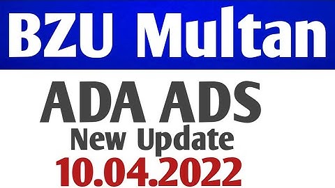 BZU Multan ADA ADS Result 2021 | Annual Results 2021 | Shahid Sohia Official