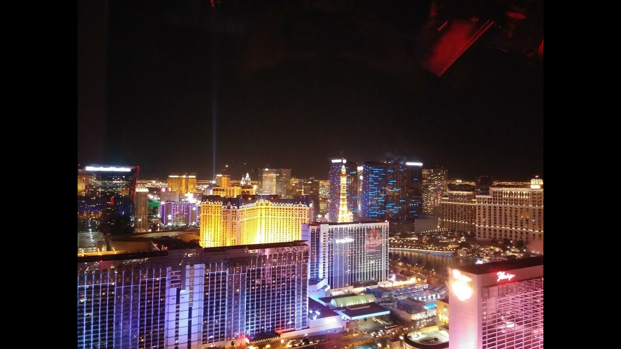 Hd Riding The High Roller Ferris Wheel Bar Las Vegas At Night Great Views Linq Hotel Youtube