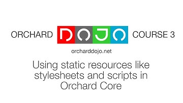 Using static resources like stylesheets and scripts in Orchard Core - Dojo Course 3 (24)