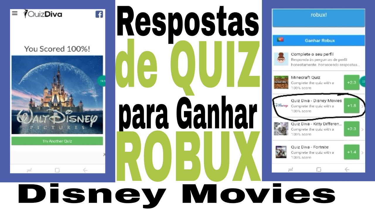 Roblox Respostas De Quiz Diva Para Ganhar Robux Quiz Da Disney Movies Youtube - resposta do quiz do fortnite para ganha robux