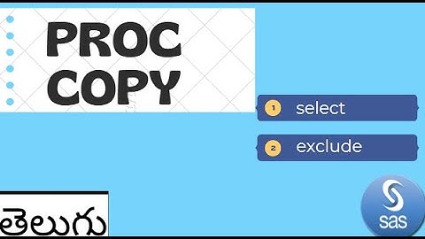 proc copy in telugu ||advance sas||procedures in sas||copy