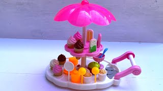 8 Minutes Satisfying With Unboxing Cute Pink icecream Toys Set, icecream play set Collection ASMR