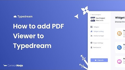 How to add a PDF viewer to Typedream