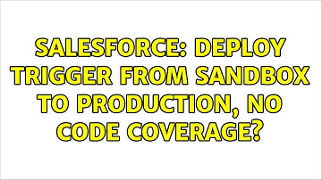 Salesforce: Deploy trigger from sandbox to production, no code coverage? (2 Solutions!!)