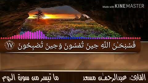 تلاوة عطرة ما تيسر من سورة الروم بصوت القارئ: عبدالرحمـٰن مسعد