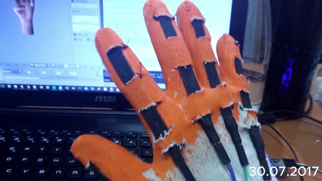 Controlling a 3D Hand in Blender with DIY Flex Sensor Glove! 🖐️🤖
