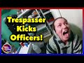 Insane Woman Kicks Officer in Groin, Resists Arrest In Intense Confrontation!