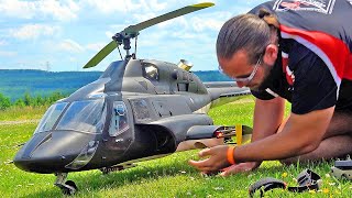 HUGE AIRWOLF RC SCALE TURBINE HELICOPTER!! REALISTIC FLIGHT DEMO \& MISSILE SHOOTING!