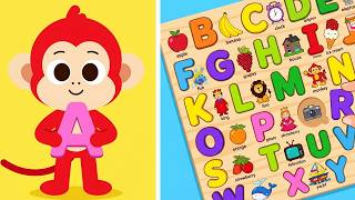 Let's Find Missing ABC Letters | Alphabet, Animals, Colors & Numbers | Monkey Junior Play & Learn