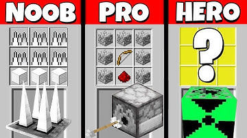Minecraft Battle: NOOB vs PRO vs HEROBRINE: SUPER TROLLING TRAP CRAFTING CHALLENGE / Animation