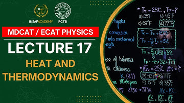 Physics MDCAT / ECAT | Lecture 17 | Heat and Thermodynamics | PCTB Insaf Academy
