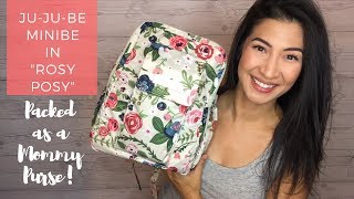 JuJuBe MiniBe Packed as a Mommy Purse in 'Rosy Posy'