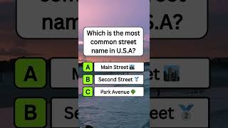 Which is the most common street name in U.S.A? #shorts #usa #quiz