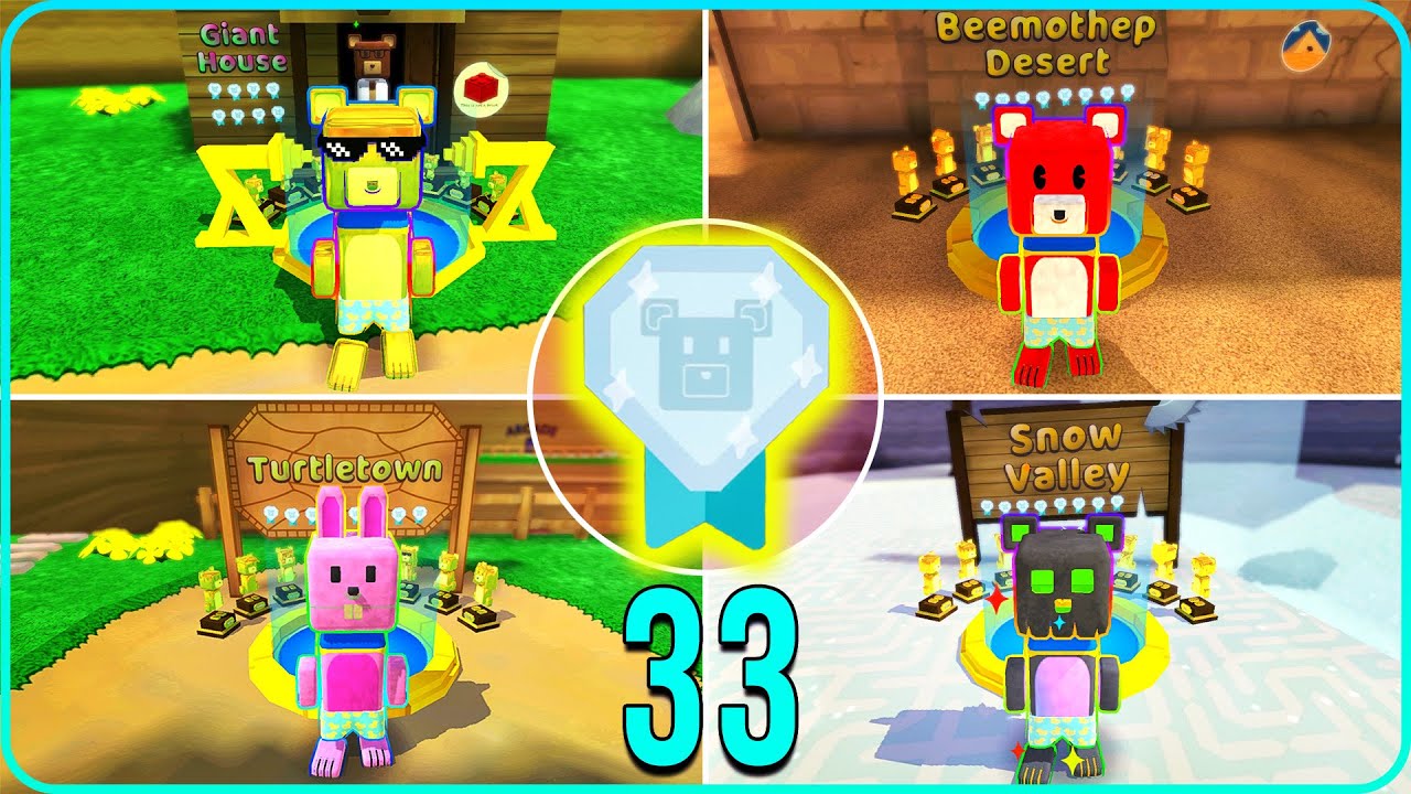 All 33 Diamond Medals Speedrun Super Bear Adventure Gameplay Walkthrough