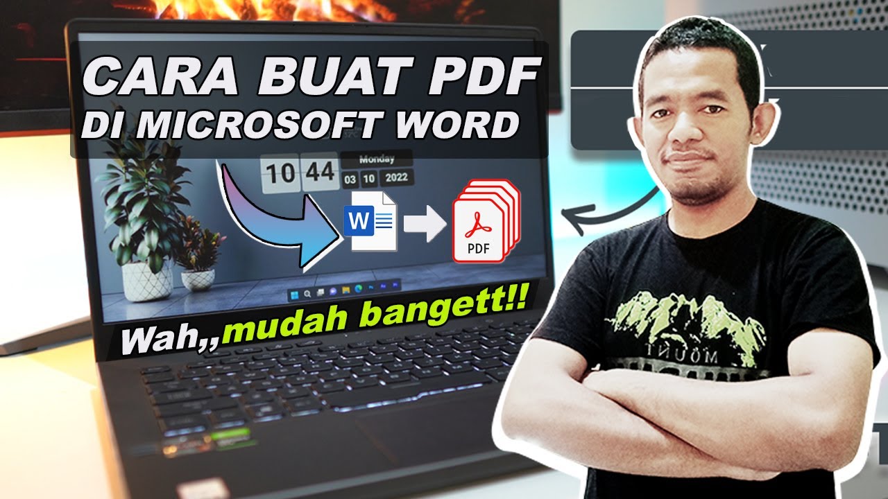 CARA MUDAH BUAT FILE PDF DI MICROSOFT WORD - YouTube