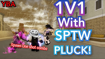 [YBA]1V1 With New SPTW PLUCK Broken One Shot Combo!!!