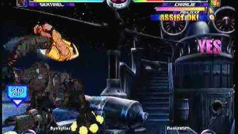 MvC2 Online (360): SynKyller (BH/Gief/Sent) vs Brett (Cha/Psy/Tron) 4 .:11.19.09:.