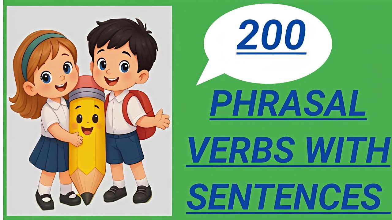 200 Phrasal verbs with sentence/Learn Easy Sentences with Fun Animation ...