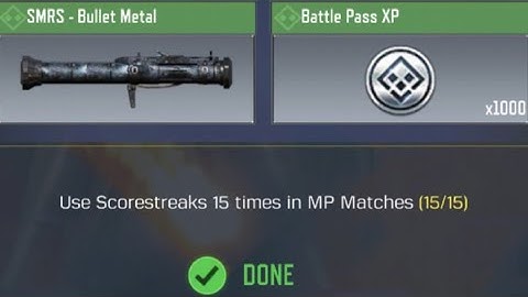 Call Of Duty Mobile Use Scorestreaks 15 times in MP Matches Task Complete