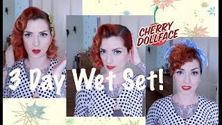 Vintage Hair Wet Set for 3 Days in 3 Ways! by CHERRY DOLLFACE