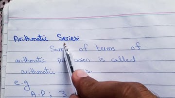 Arithmetic Series | How to find arithmetic series | Hindi/ Urdu