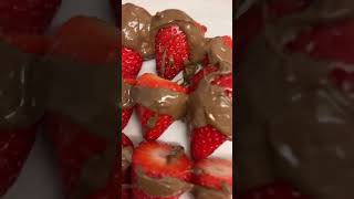 Strawberries and chocolate ? 4k music viral funny edit shorts desserts