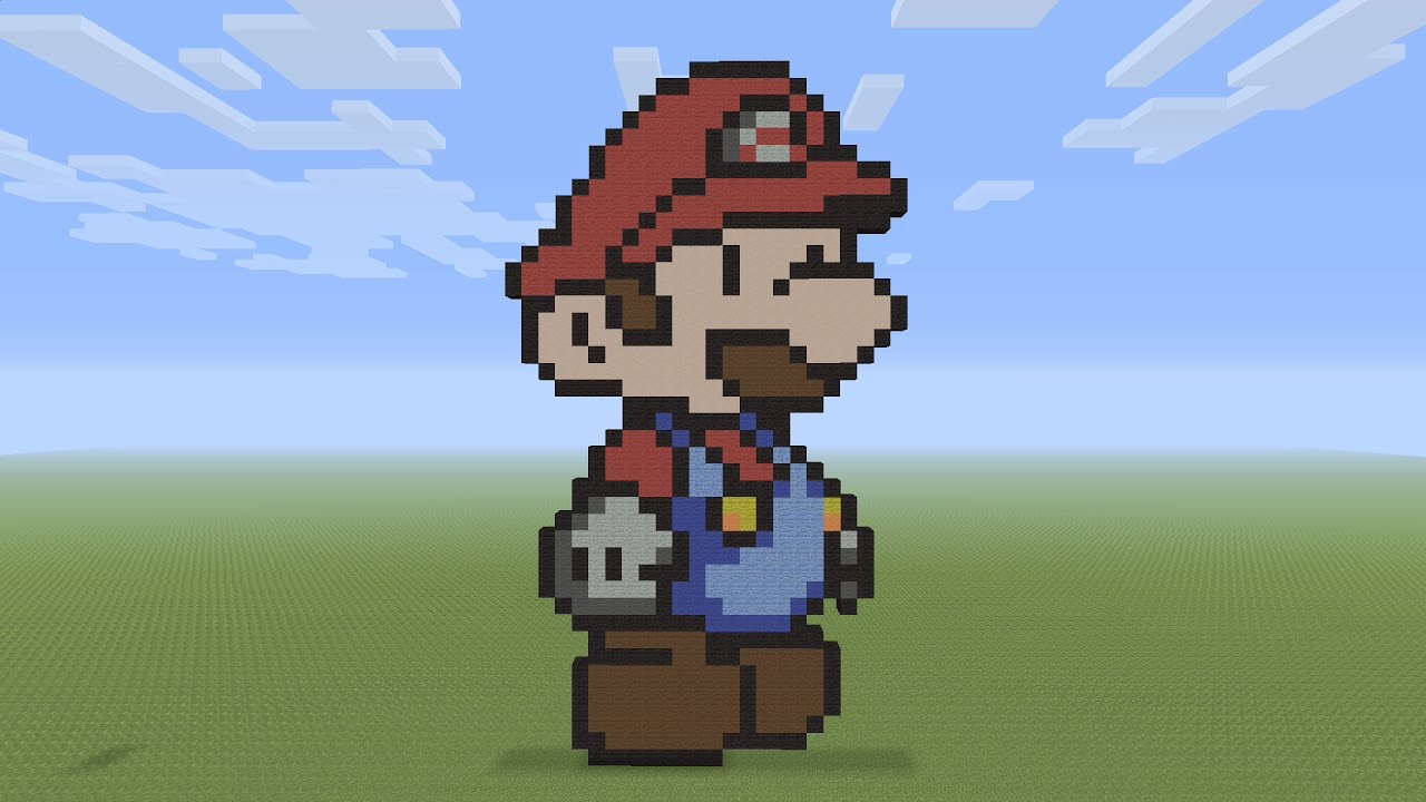 Minecraft Pixel Art Mario Youtube