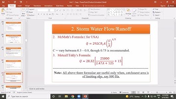 Lecture 2 Sewage Quantity & Characteristics of Sewage