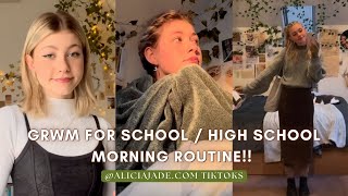 GRWM for school / high school morning routine! ⭐️☀️ | @aliciajade.com TikTok compilation (PART 2)