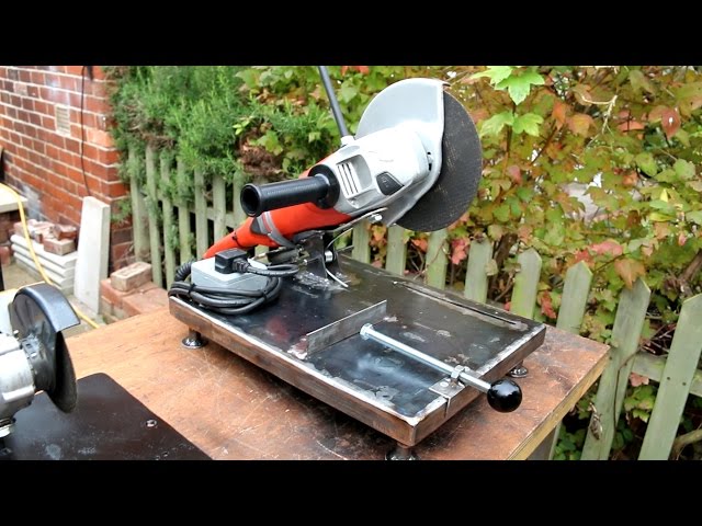 Homemade large angle grinder stand and metal chop saw 2 in 1 class=