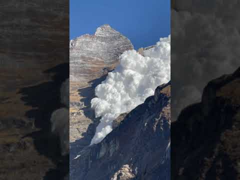Huge Avalanche at Kapuche Lake ( Lowest Altitude Glacier Lake In Nepal)