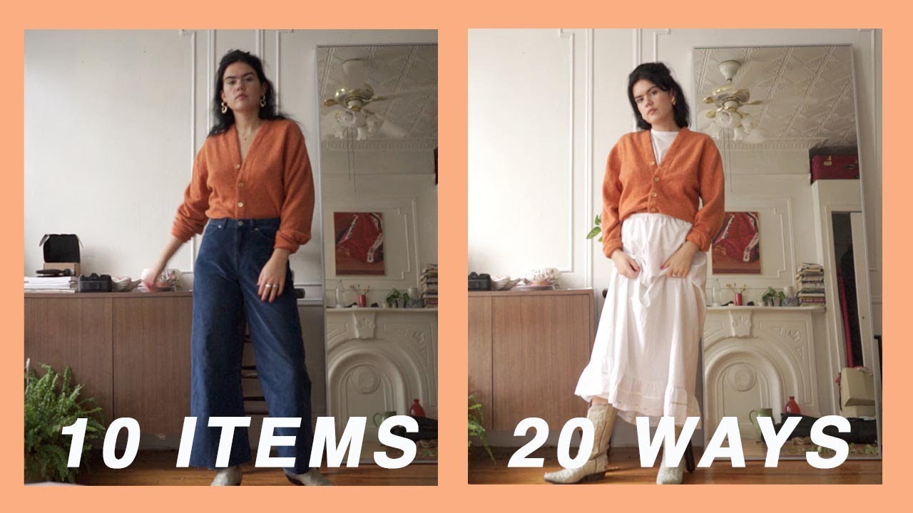 My Most Worn Items / 10-ish Items, 20 Looks - YouTube