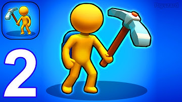 Uncharted Abyss - Gameplay Walkthrough Part 2 Stickman Dig Deep Cave Mine (iOS, Android)