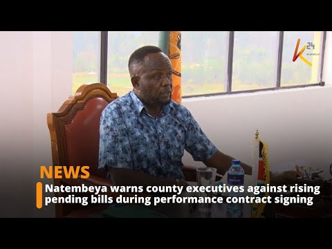 Natembeya Warns County Executives Against Rising Pending Bills During Performance Contract Signing