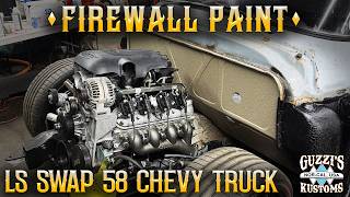 LS SWAP 1958 CHEVY APACHE. FIREWALL PAINT & CAB IS BACK ON THE FRAME!