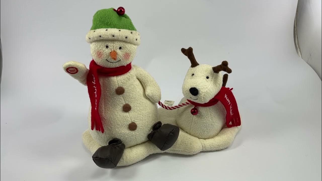 2004 hallmark singing snowman snow what fun animated plush christmas