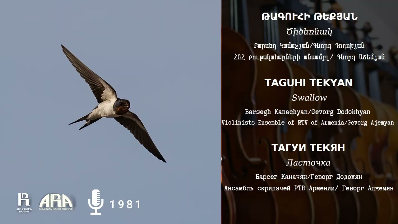 Թագուհի Թեքյան/ Ծիծեռնակ/ Taguhi Tekyan/ Swallow