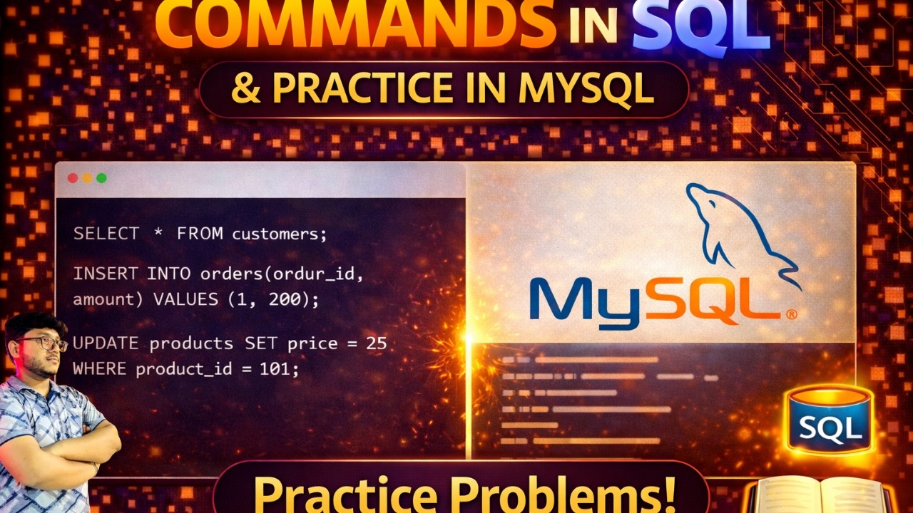 All SQL Commands Explained🚀|DDL, DML, DCL, TCL, DQL (Complete SQL Tutorial with Practice) #sql #dbms