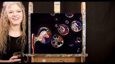 Learn How to Paint "FANTASY BUBBLES" with Acrylic - Paint & Sip at Home - Fun Step by Step Tutorial